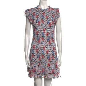 Veronica Beard CiCi multi pink - red and blue Ruffled Tiered Dress. Never worn.